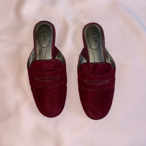 Maroon Slip On Mules, 7.5 - Picture 2 of 9